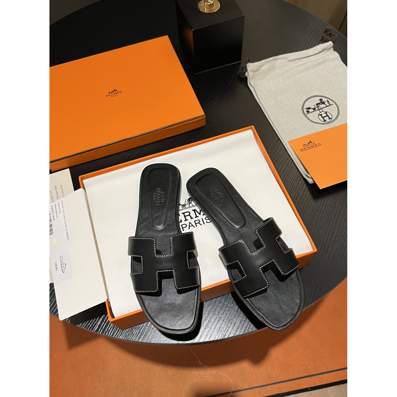 Sandália Hermès Oran Black