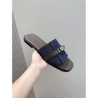 Sandália Hermès Gabriel em Couro Azul