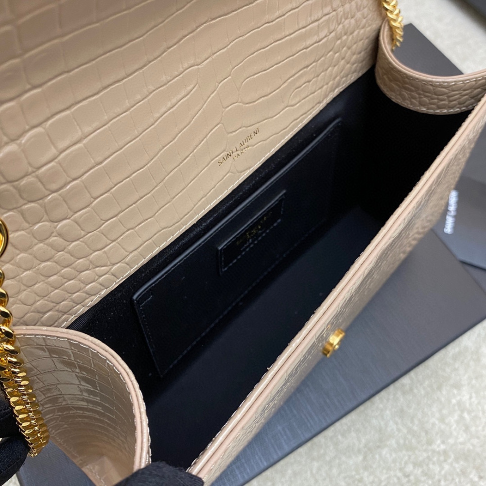 Bolsa Saint Laurent YSL Kate em Couro Croco 24x14.5x5.5cm (5 cores)