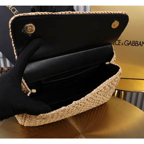 Bolsa Dolce & Gabbana Tote Elongated Sicily (2 tamanhos) Preto/Bege