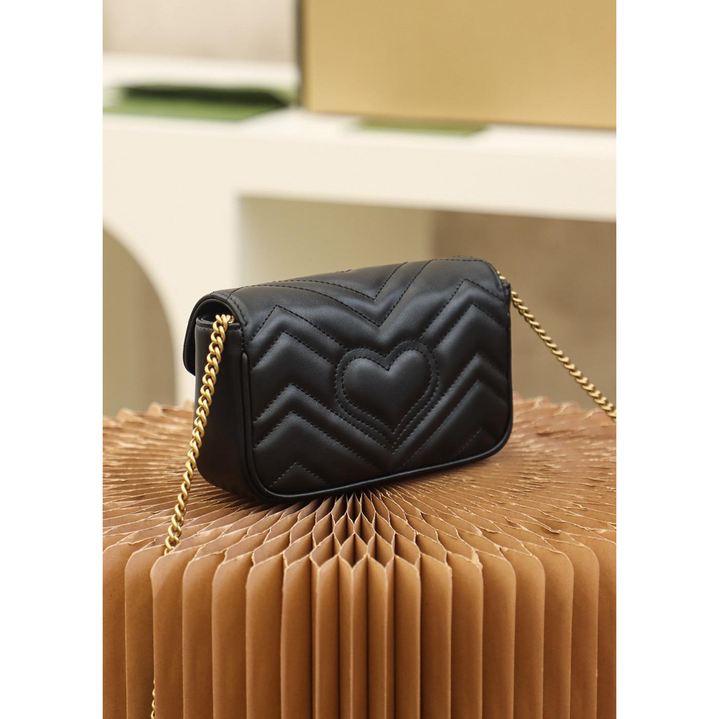 Bolsa Gucci GG Marmont Super Mini/Média/Grande Preta