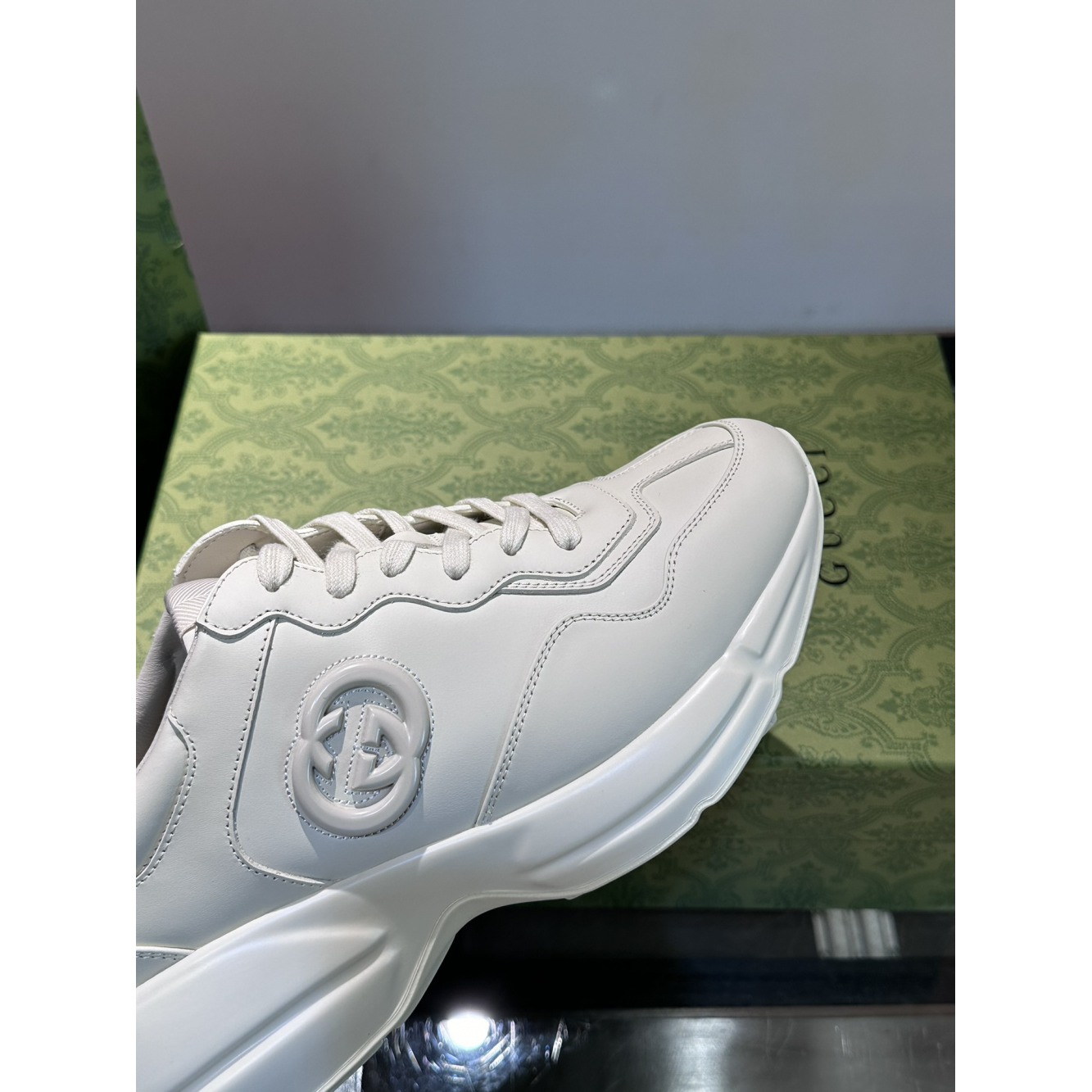 Gucci Rhyton Couro Branco