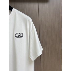 Camisa Valentino de algodão com VLogo Signature Branca