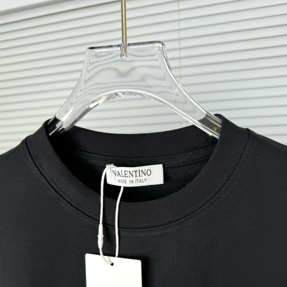 Camisa Valentino de algodão com estampa VLTN Preto