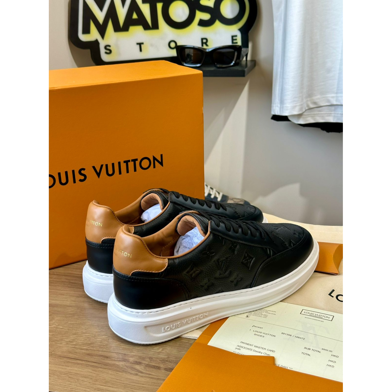 Tênis Louis Vuitton Beverly Hills Preto c/marron