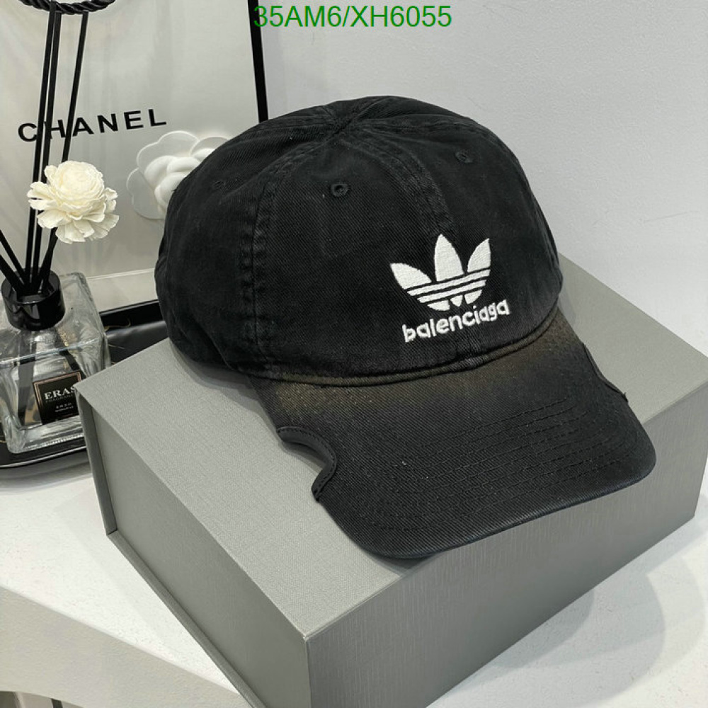Boné Balenciaga x Adidas Preto