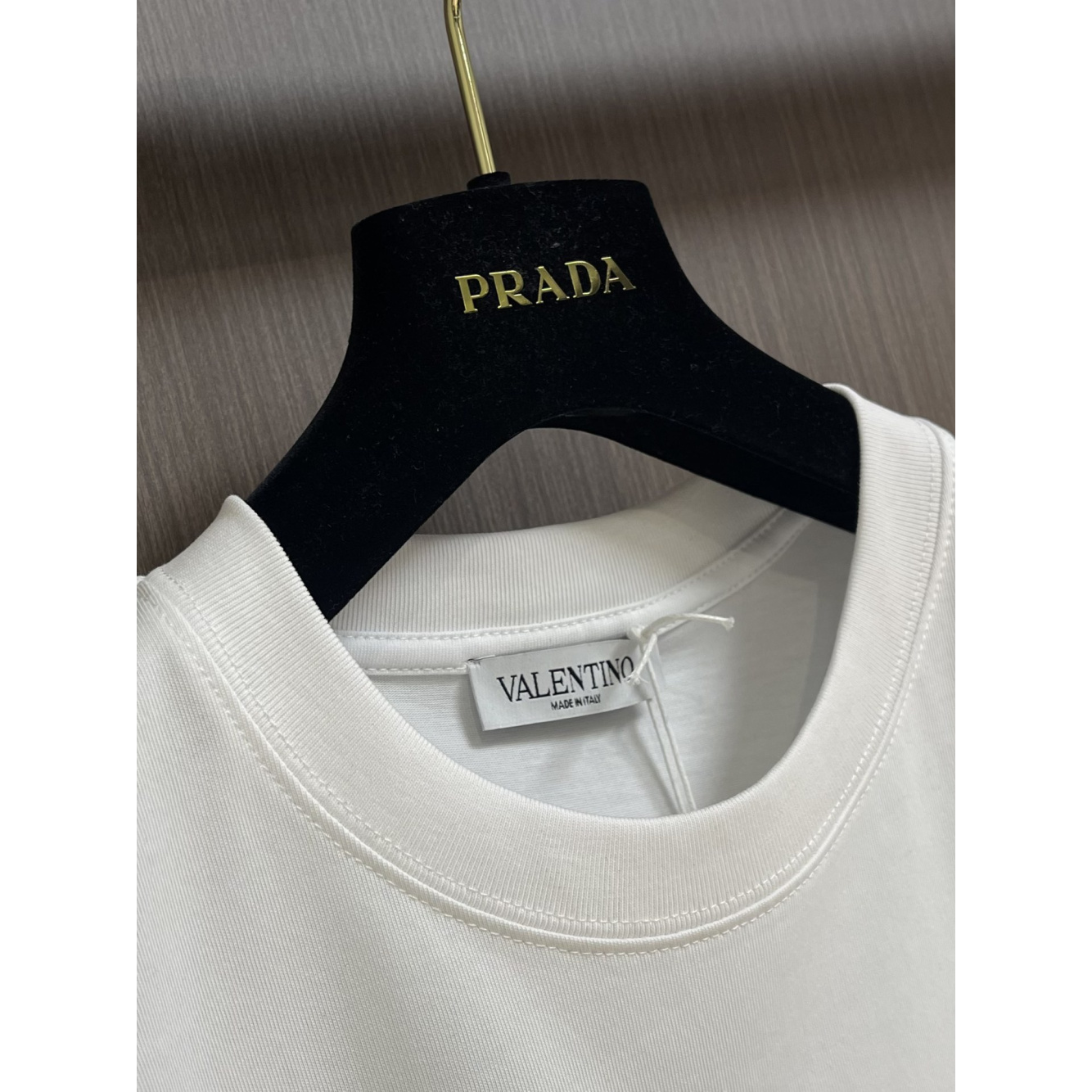 Camisa Valentino de algodão com VLogo Signature Branca