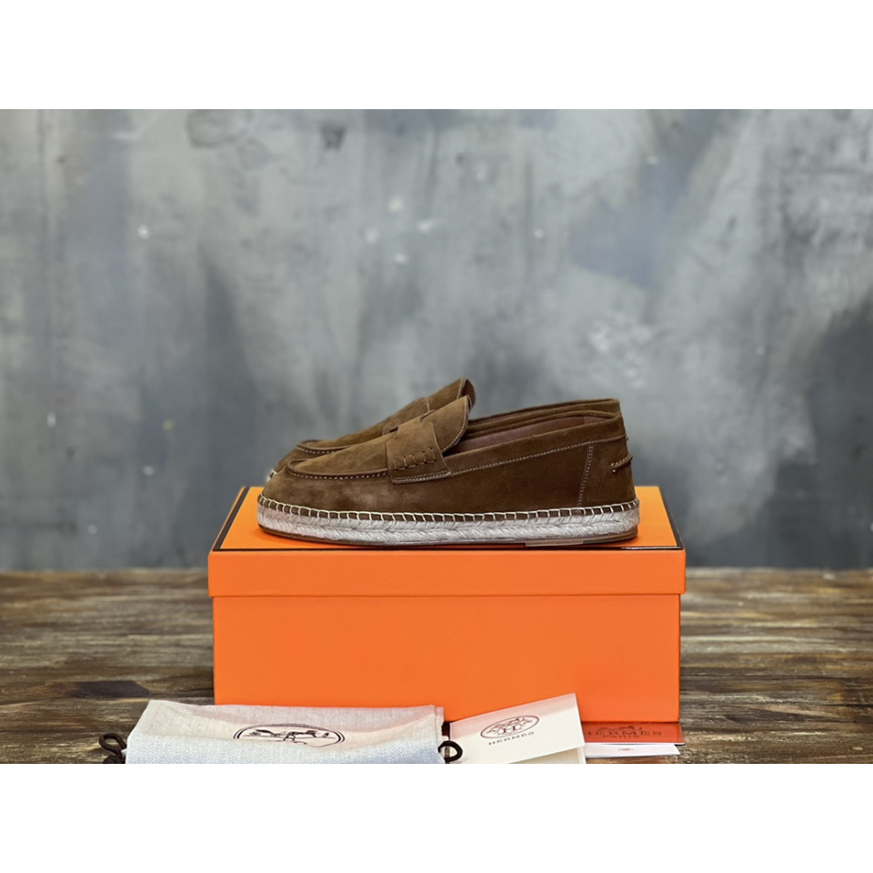 Alpargata TRIP Hermès em Camurça Marrom