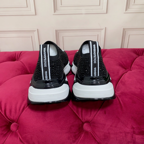 TÊNIS DOLCE & GABBANA FAST WITH FUSIBLE RHINESTONES BLACK