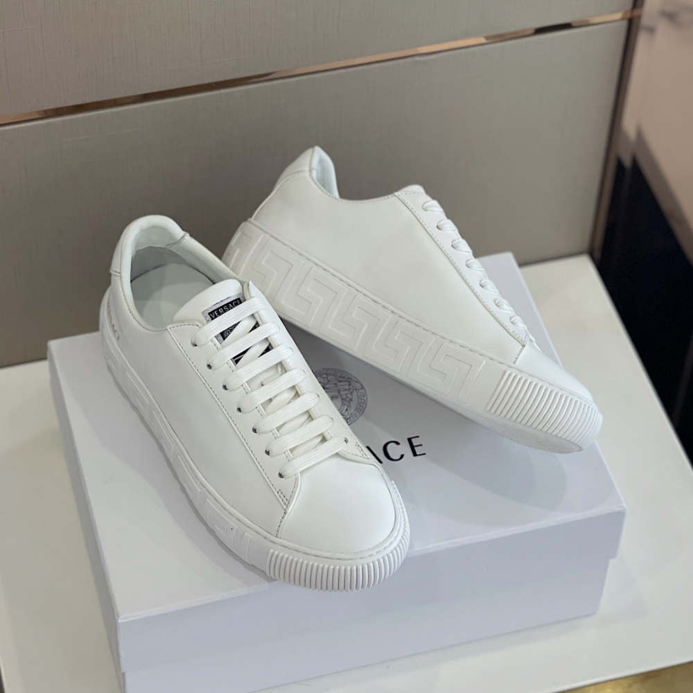 Tênis Versace Embroidered Greca Branco