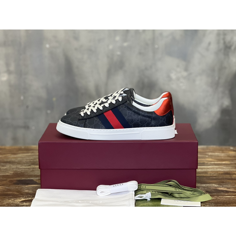 Gucci Sneaker Ace With Web Preto
