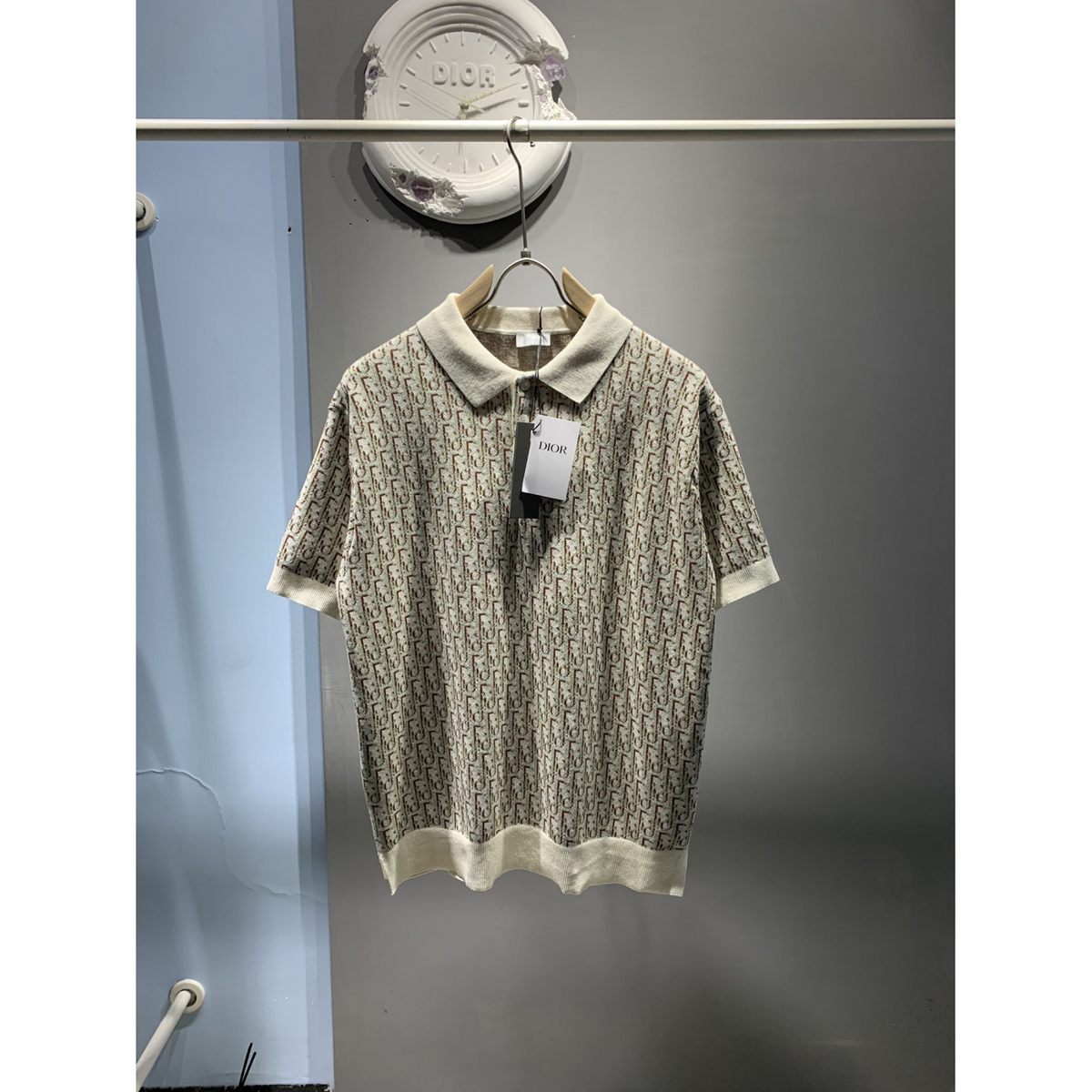 Camisa Polo de Algodão Oblique Bege