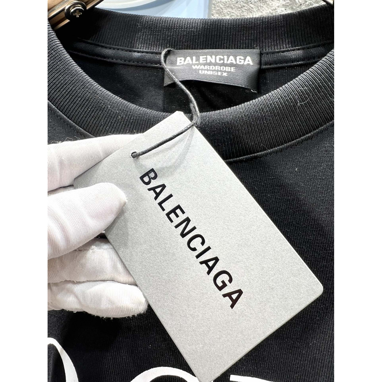 Camiseta de Algodão Balenciaga com estampa VOGUE Preta