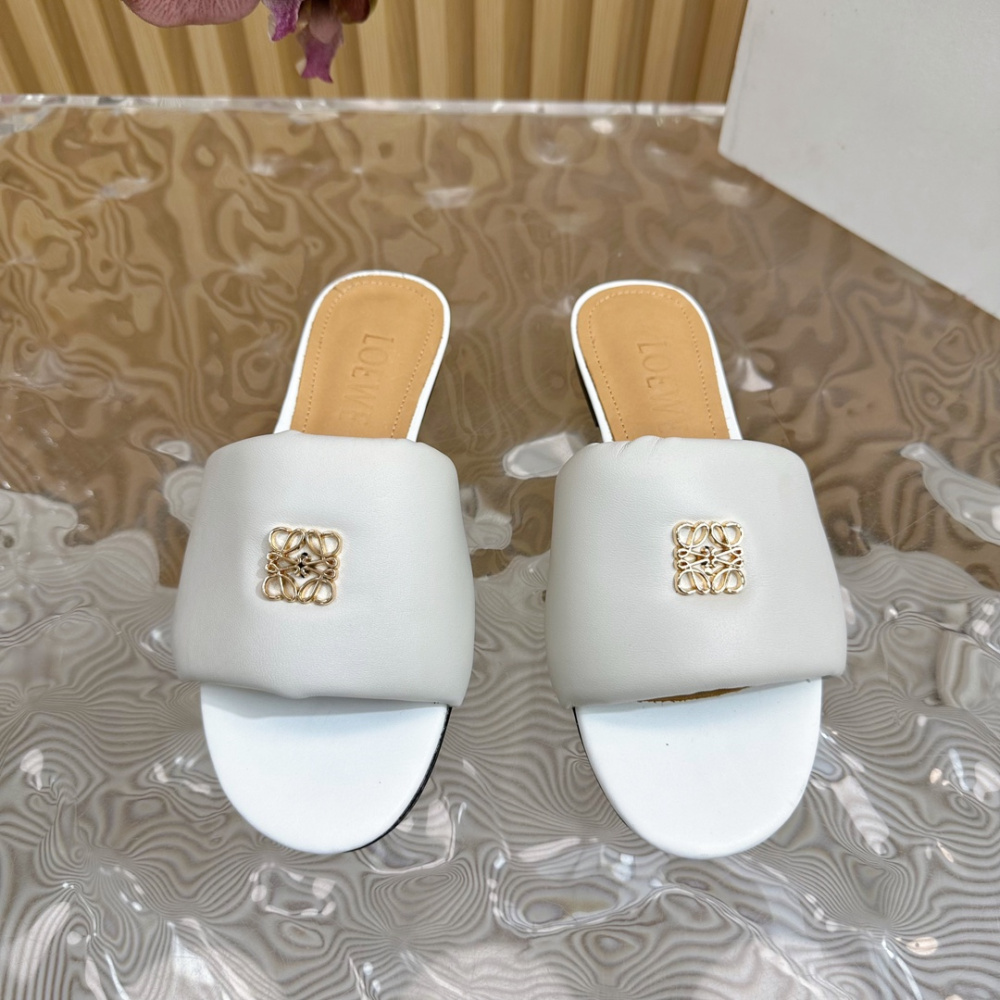 Sandália Loewe Anagram Padded Branco
