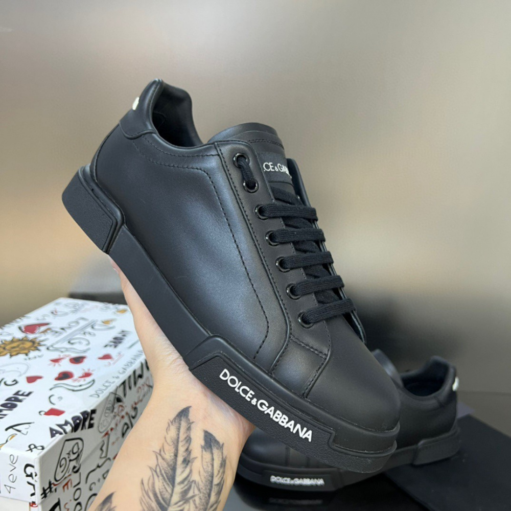 Dolce&Gabbana Tênis Portofino Preto com logo