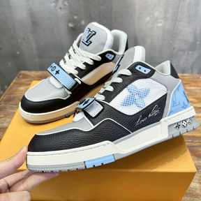 Tênis Louis Vuitton LV Trainer Monogram Azul/Cinza