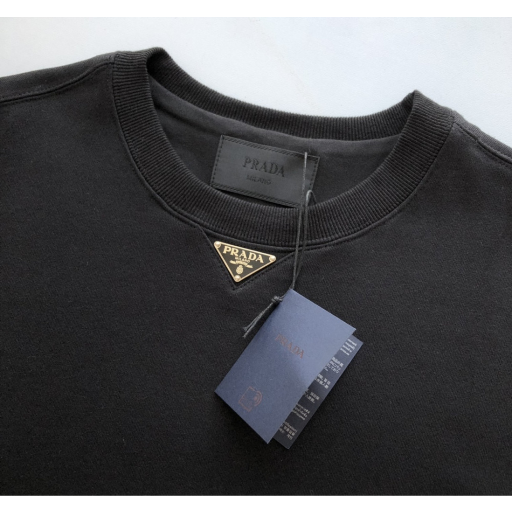 Moletom Prada com Logo Triangular Preta