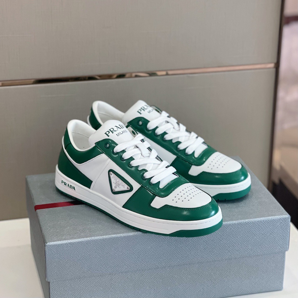 Prada Tênis Cano Baixo Downtown Verde