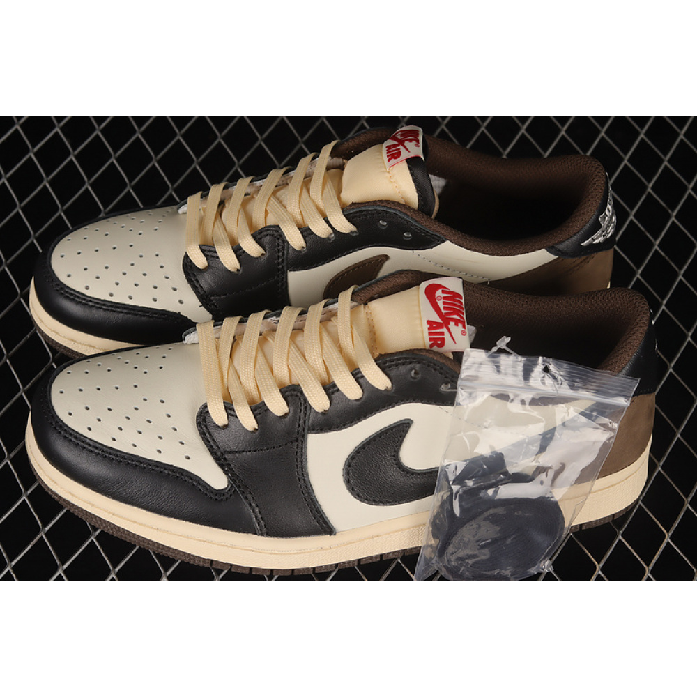 TRAVIS SCOTT X AIR JORDAN 1 LOW BROWN/WHITE