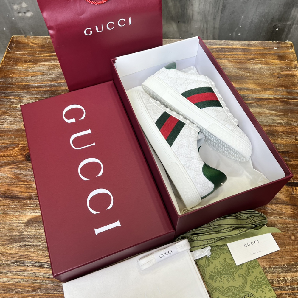 Gucci Sneaker Ace With Web Branco