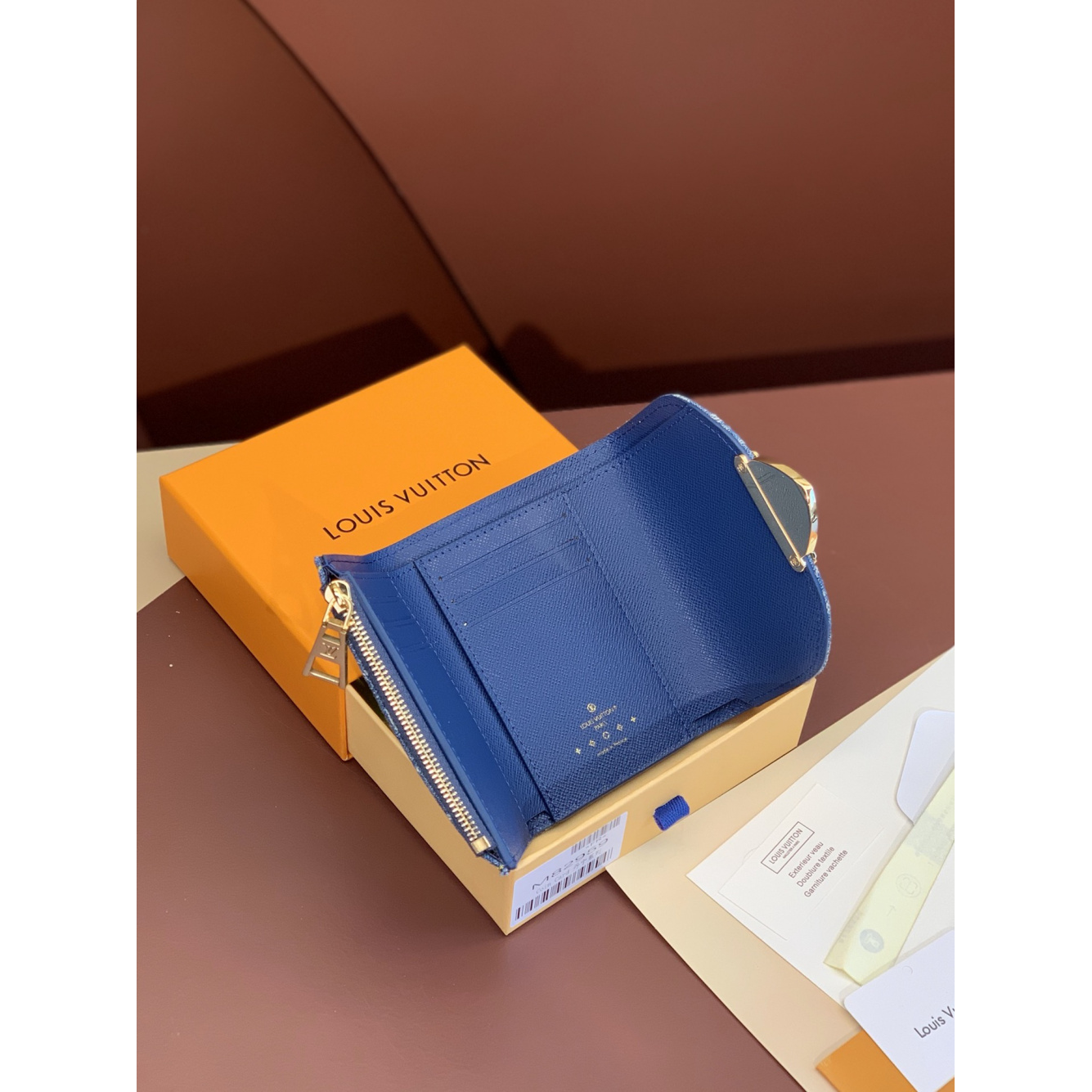 Carteira Louis Vuitton Victorine Monogram Denim Blue 12x9.5x1.5CM