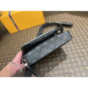 Bolsa Trio Louis Vuitton Messenger Monogram Eclipse 25x18.5x7cm