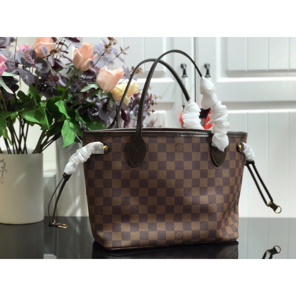 Bolsa Louis Vuitton Neverfull Damier Ébene Interior Rosa