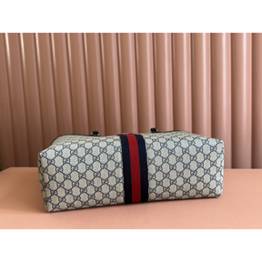 Bolsa Gucci Tote Ophidia GG Preta 38x28x14cm