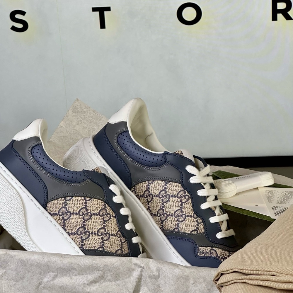 Tênis Gucci GG Supreme Bege/Azul