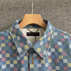 Camisa de Manga Curta com Cambraia Damier Louis Vuitton LV