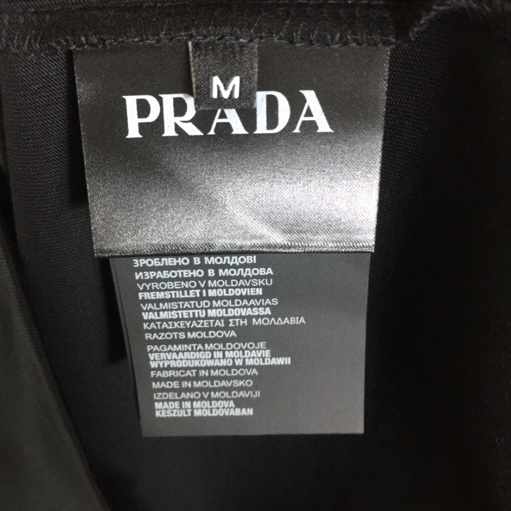 Camisa Prada em algodão Estampada Logotipo Preta