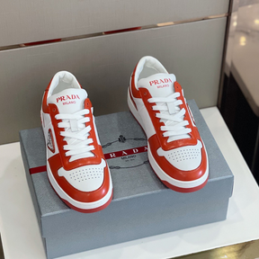 Prada Tênis Cano Baixo Downtown Vermelho