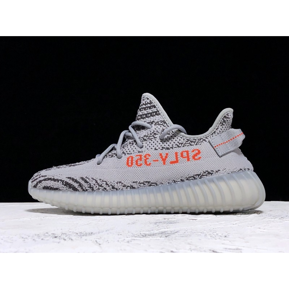 YEEZY BOOST 350 V2 GREY/BOLD ORANGE/DARK