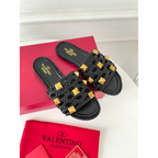 Sandália Valentino Garavani Braided Roman Stud Preta