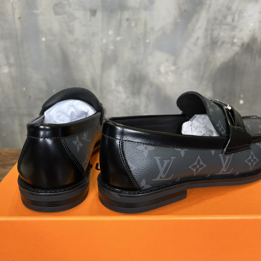 Louis Vuitton Loafer Major Couro Canvas Monogram Graphite