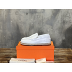 Alpargata TRIP Hermès em Couro Branco