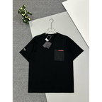 Camisa Prada em algodão com Logo na Manga Preta