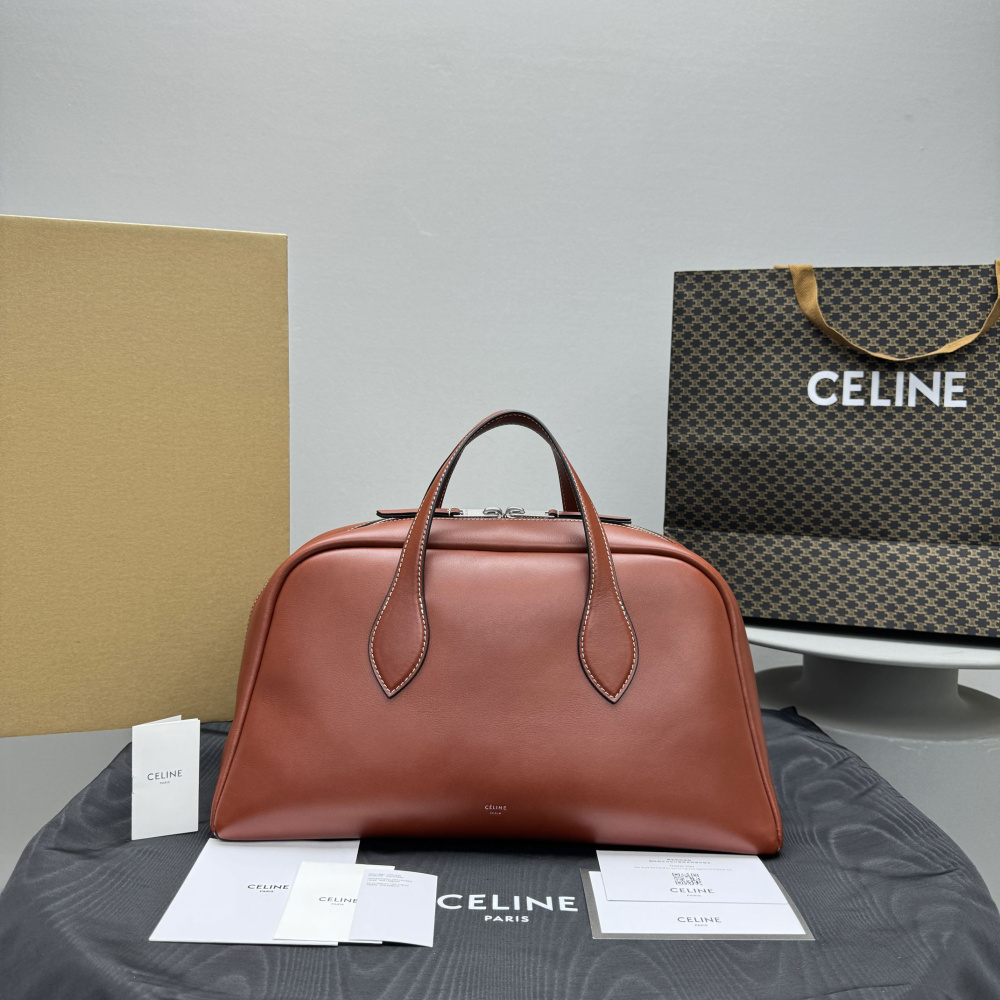 Bolsa Celine Bowling em Couro 41x22.5x23cm (2 cores)