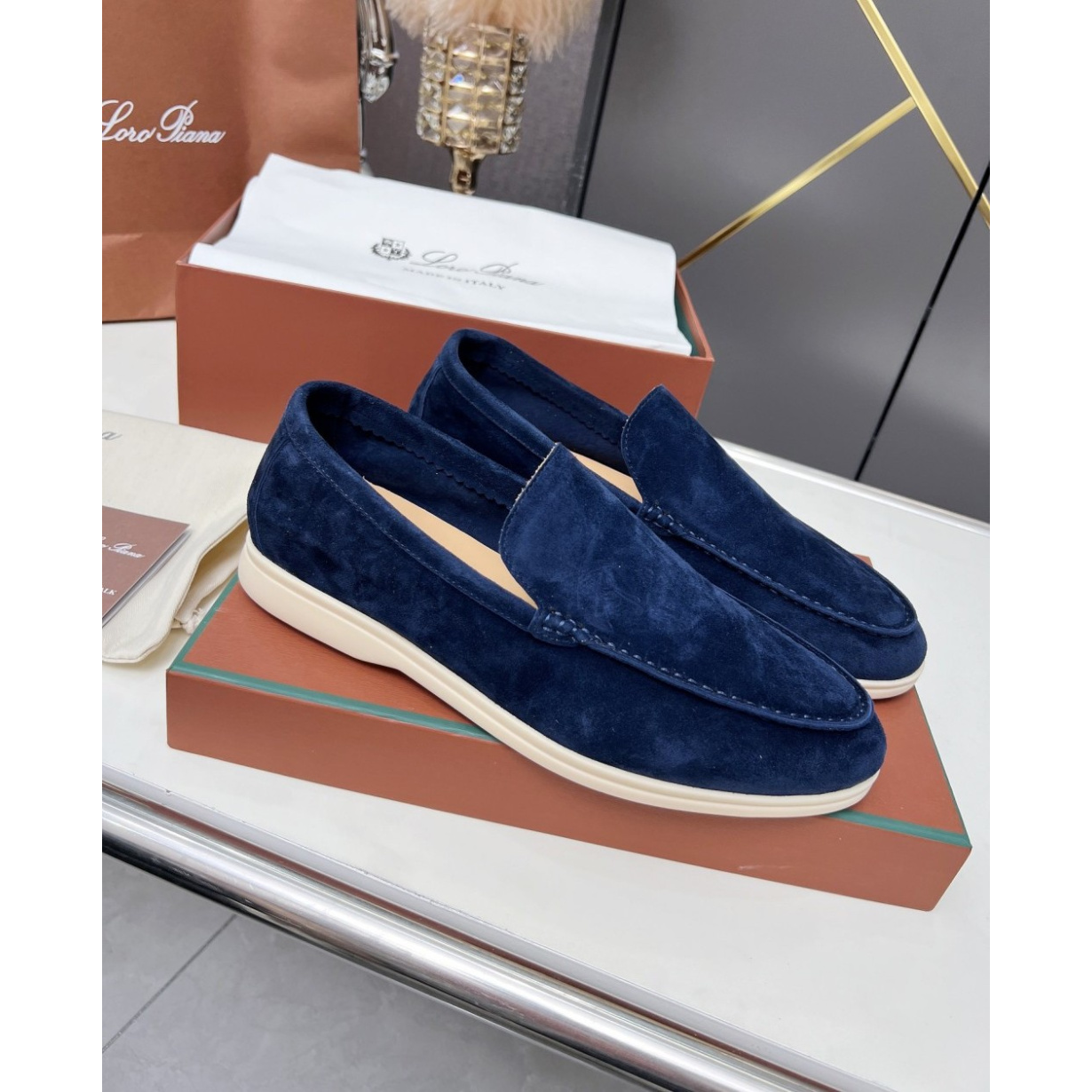 Summer Walk Loro Piana Loafer Azul