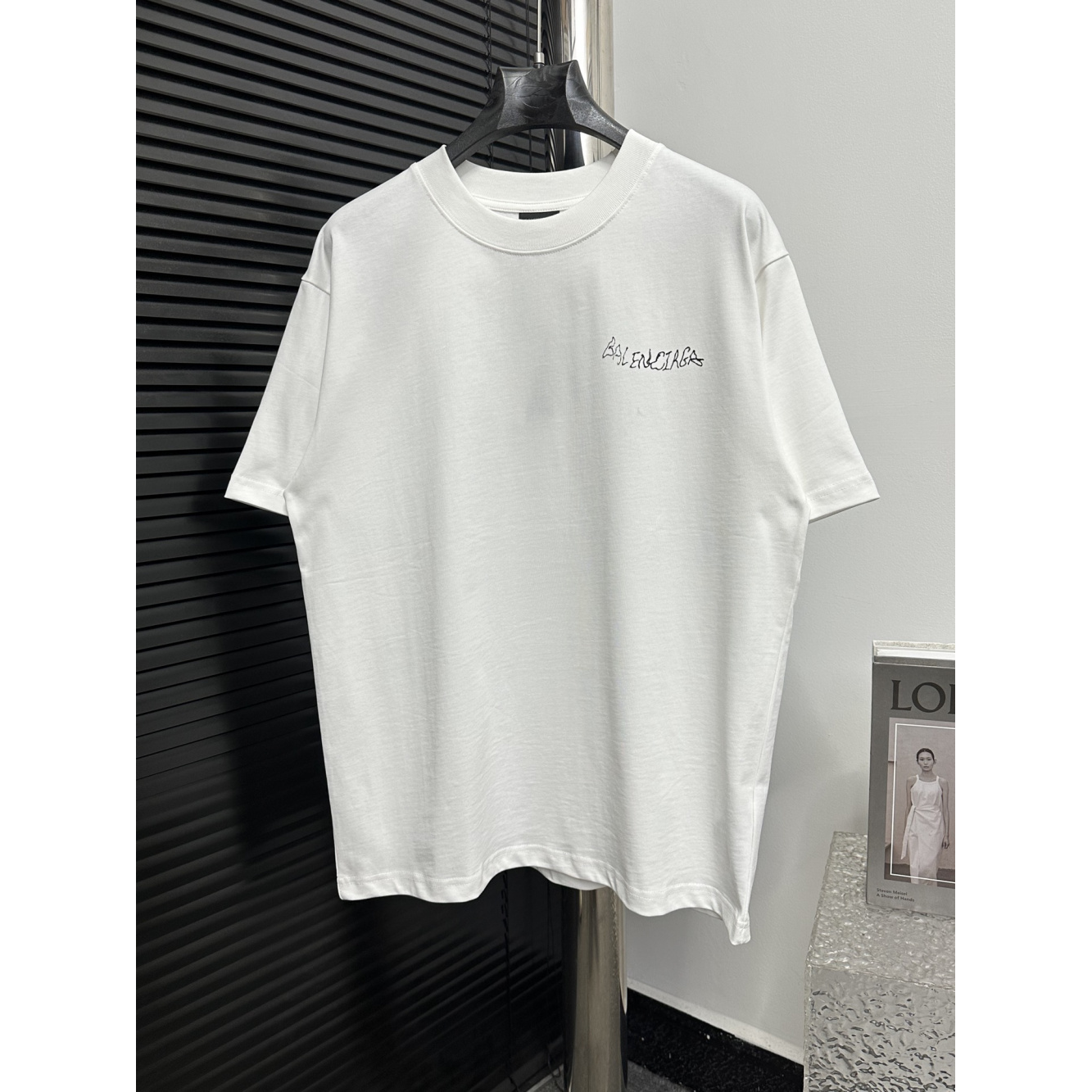 Camiseta de Algodão Balenciaga Oversize Branca
