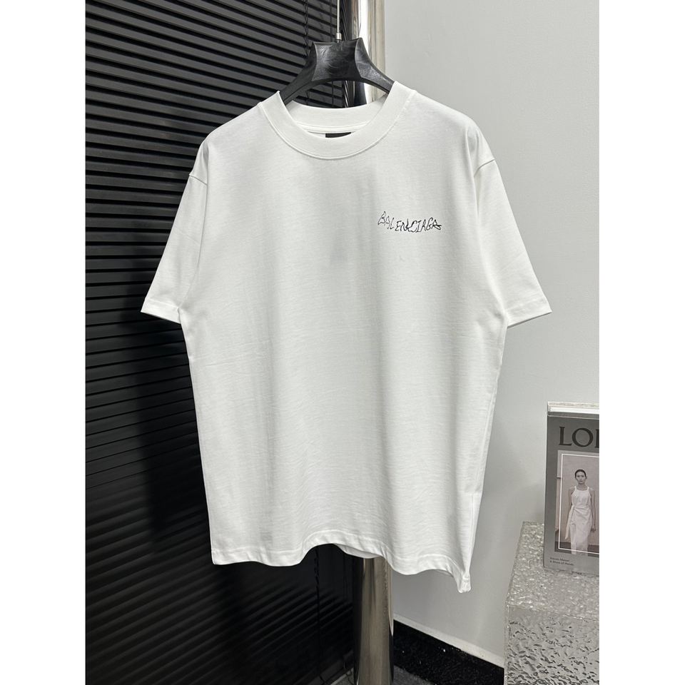 Camiseta de Algodão Balenciaga Oversize Branca