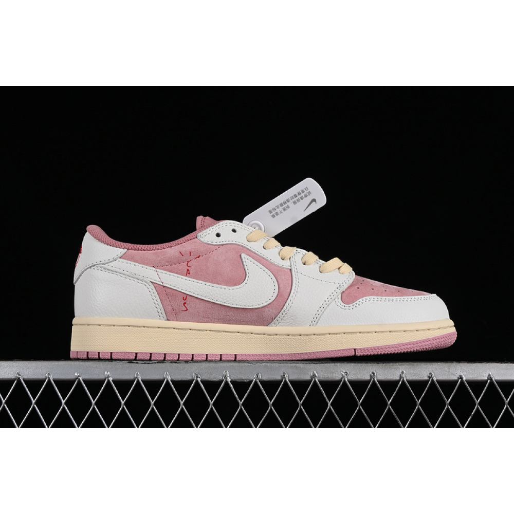 TRAVIS SCOTT X AIR JORDAN 1 LOW OG WHITE/PINK/YELLOW