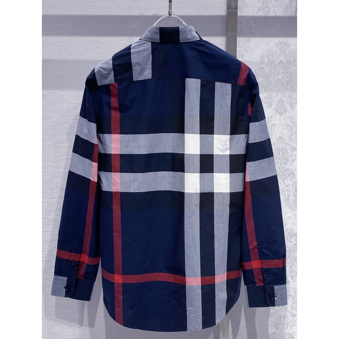 Camiseta Maxi Check Blue Cotton Burberry Camisa