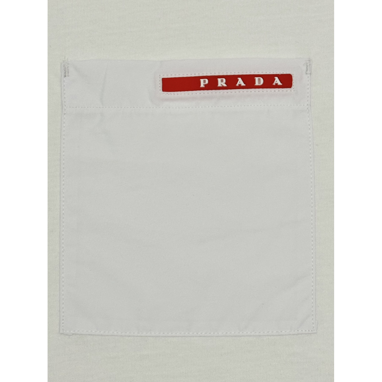 Camisa Prada em algodão com Logo na Manga Branca