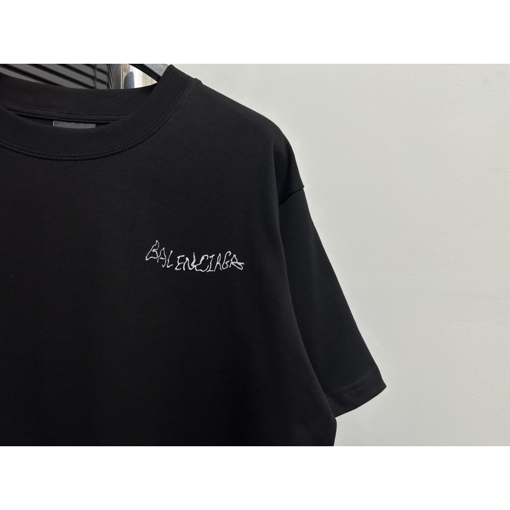 Camiseta de Algodão Balenciaga Oversize Preta