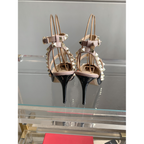 Sandália Salto Valentino Garavani Scarpin Rockstud 11cm Preto/Rosa blush