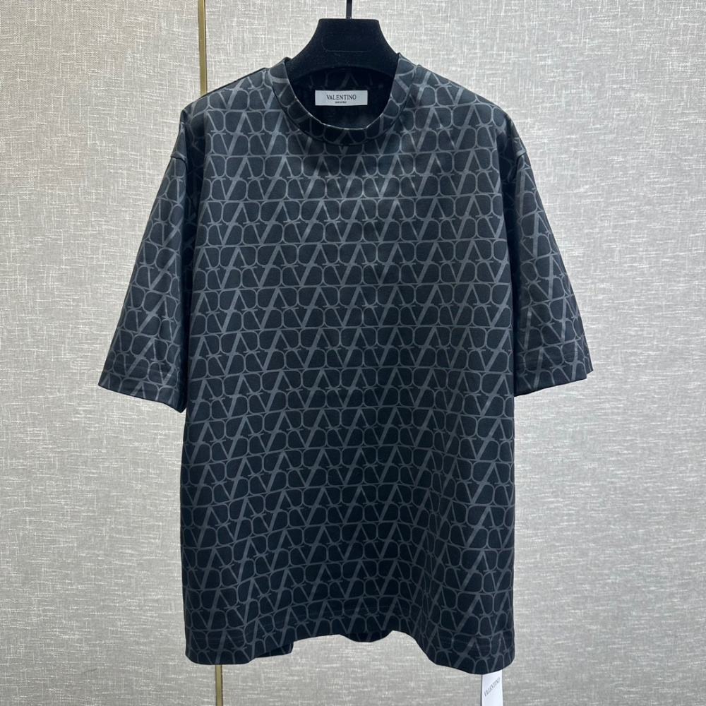 Camisa Valentino de algodão com Estampa Iconographe Toile Preto