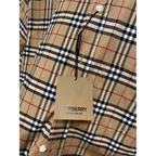 Camisa Burberry de algodão Check cor Areia