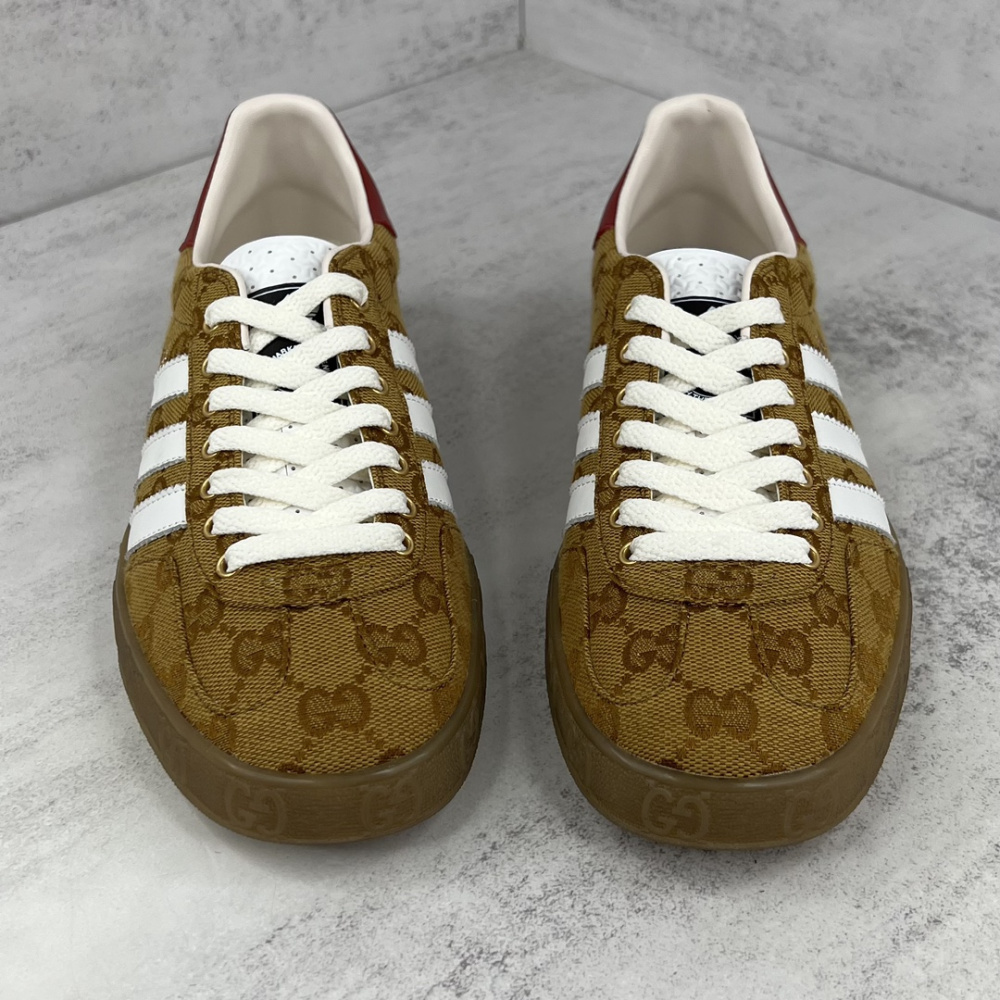 Tênis Gucci x Adidas Gazelle Amarelo/Vermelho GG Tradicional