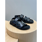 Sandália Hermès Genius em Couro Preto